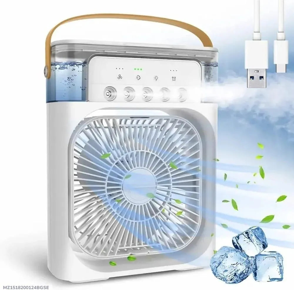 Portable Air Cooler Fan – 3-in-1 Mini AC Desktop Humidifier